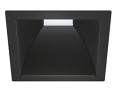 Halo Recessed Commercial 41SQMBIEM 4" Square Medium Distribution Trim Reflector, Matte Black Finish, Internal Emergency Reflector