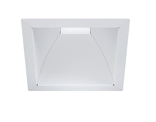 Halo Recessed Commercial 41SQMWIEM 4" Square Medium Distribution Trim Reflector, Matte White Finish, Internal Emergency Reflector