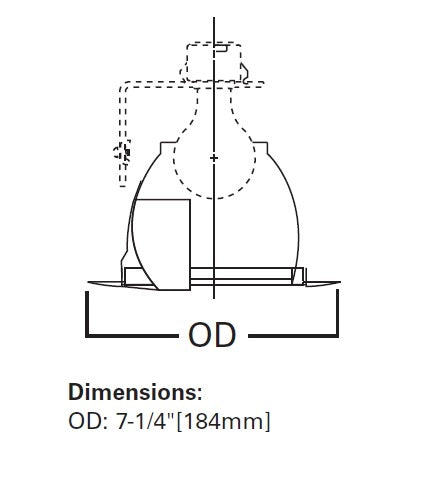 Halo Recessed 424P 6" Open Wall Wash, White Trim