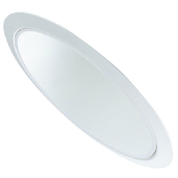 Halo Recessed 456W 6" Slope Ceiling Baffle, White Trim with White Baffle