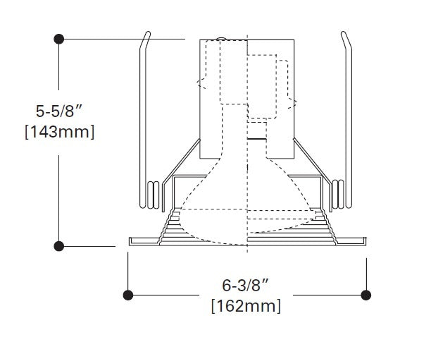 Halo Recessed 5014P 5" Line Voltage Shallow Metal Baffle Trim for BR and PAR Lamps H25 Housings , White Trim Ring with White Baffle