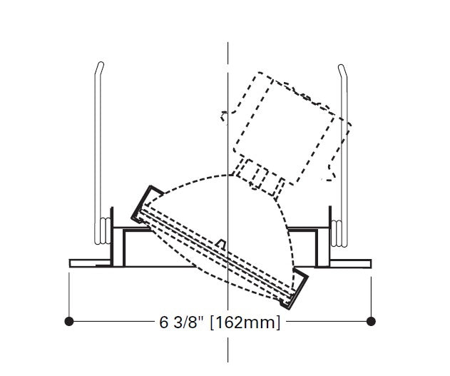 Halo Recessed 5060P 5" Line Voltage Adjustable Gimbal for R30 and PAR30 Lamps in H5 Housings, 25 Degree Adjustable, White