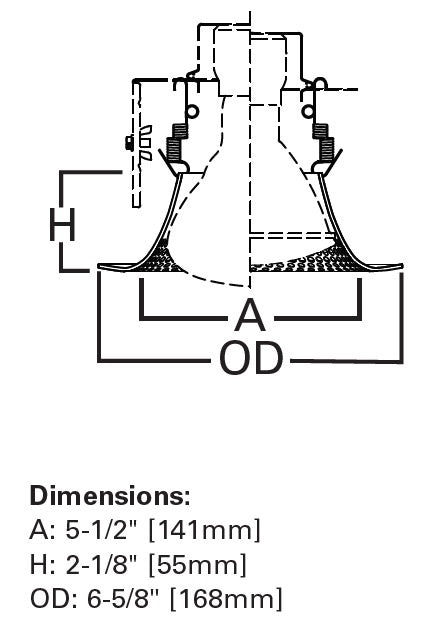 Halo Recessed 5110BB 5" Line Voltage Perftex Self-Flanged Baffle, Black Perftex Baffle, White Trim
