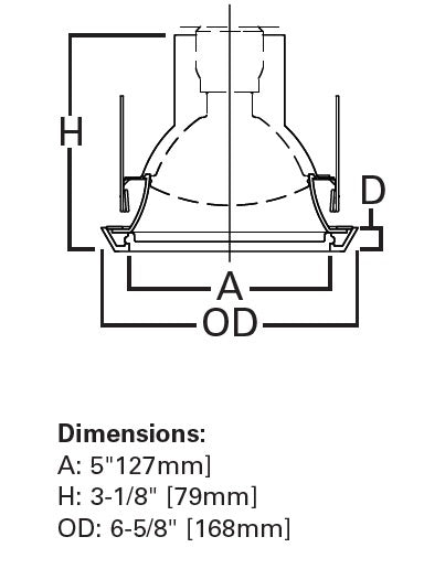 Halo Recessed 5230AH 5" Squircle Frost Curve Glass Lens, Self-Flange Metal Trim, Aluminum Haze Squircle Trim, Frost Glass Lens