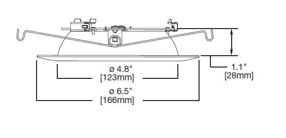 Halo Recessed 591WB 5" LED Polymer "Dead Front" Shallow Baffle Trim