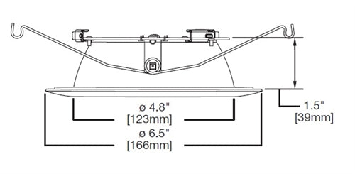 Halo Recessed 592H 5" LED Trim, Haze Reflector and White Flange
