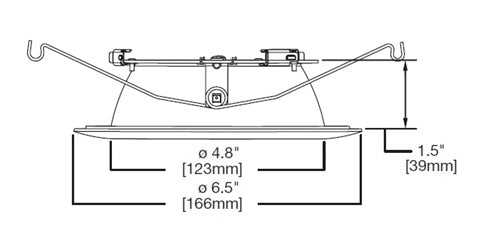 Halo Recessed 593BB 5" LED Trim, Black Micro-Step Baffle and White Flange