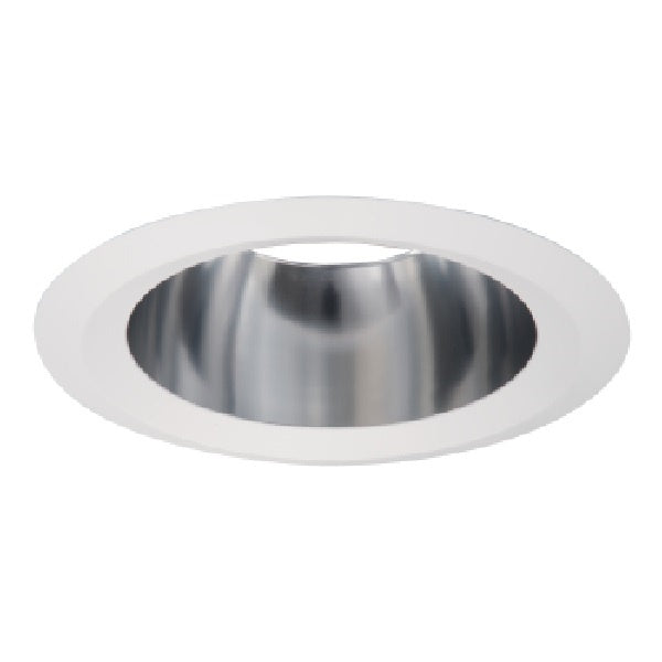 Halo Recessed 6107SC 6" Line Voltage Tapered Reflector Cone, Specular Reflector, White Trim
