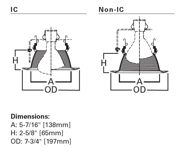 Halo Recessed 6109WB 6" Line Voltage Incandescent Coilex Tapered Plastic Baffle, White Plastic Tapered Coilex Baffle, White Trim