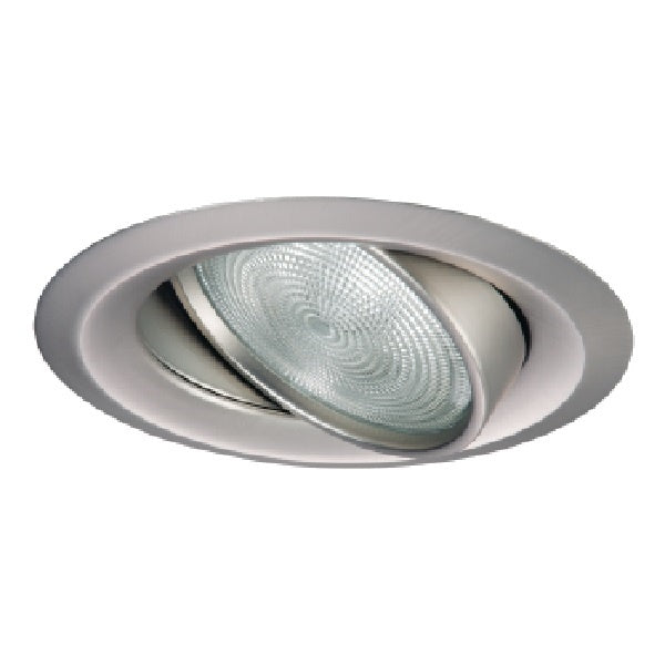 Halo Recessed 6170SN 6" Line Voltage Gimbal 25 Degree Tilt Max, Self- Flange, Satin Nickel