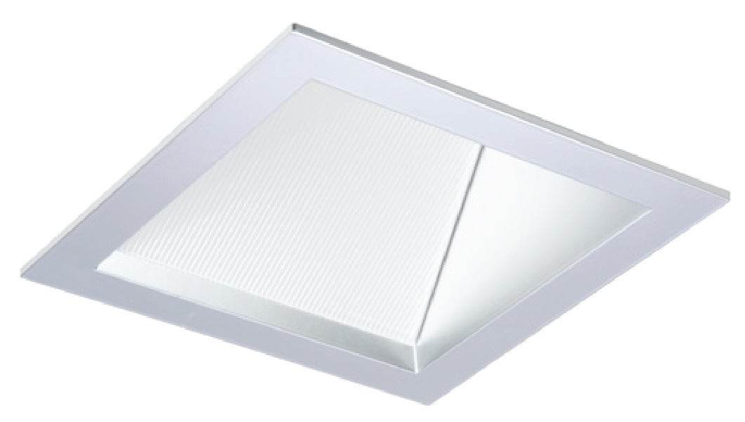 Halo Recessed 61SWWH 6" Square Reflector, Non-Conductive Polymer, Use with SM6 Modules Only, Linear Spread Lens Wall Wash, Semi-Specular Clear