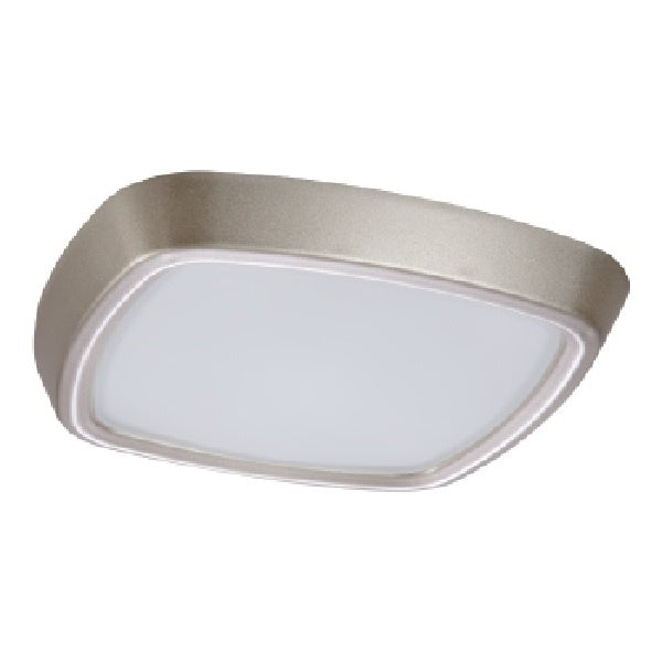Halo Recessed 6255SN 6" Line Voltage Soft Square, Frost Curve Glass Lens, Self-Flange, Satin Nickel