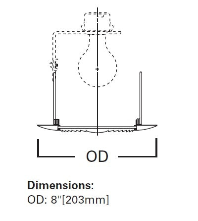 Halo Recessed 73P 6" Line Voltage Fresnel Glass Lens, White Trim, Fresnel Glass Lens