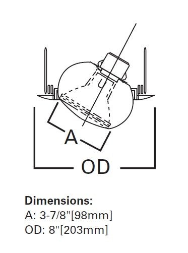 Halo Recessed 74P 6" Line Voltage Adjustable Eyeball 30 Degree Tilt Trim, White Eyeball, White Trim