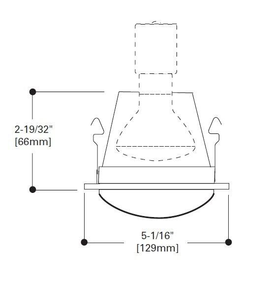 Halo Recessed 952PS 4" Line Voltage Frosted Dome Lensed Shower Trim, White Ring