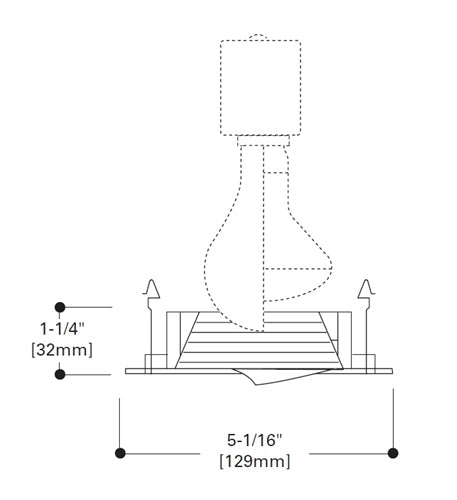 Halo Recessed 992W 4" Wall Wash Eyelid Trim, White Trim and Eyelid, White Baffle