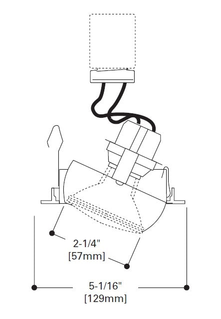 Halo Recessed 996P 4" Line Voltage Adjustable Eyeball Trim for H99 Housings, 15 Degree Tilt, White Trim with White Eyeball