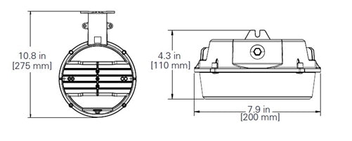 Halo ALB4A40GY 40.7W All-Pro LED Area and Wall Light, 4000 Lumens, 4000K, Gray