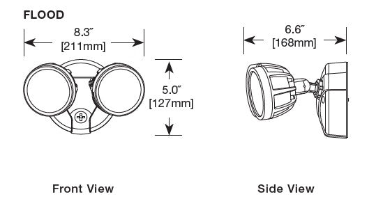 Halo FTR1740L All-Pro LED Twin Round Floodlight, Bronze
