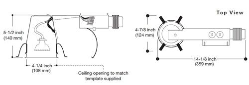 Halo Recessed H1499RTAT 4" Remodel Low Voltage, Air Tight, Non-IC Type Housing