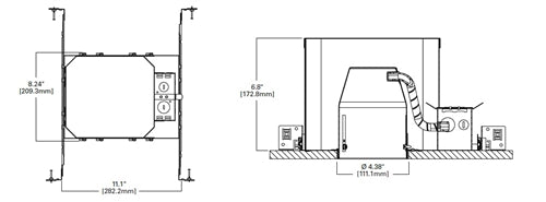 Halo Recessed H450FR2ICAT 4" Fire Safe LED New Construction Housing
