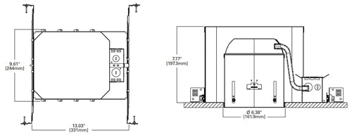 Halo Recessed H750FR2ICAT 6" Fire Safe LED New Construction Housing