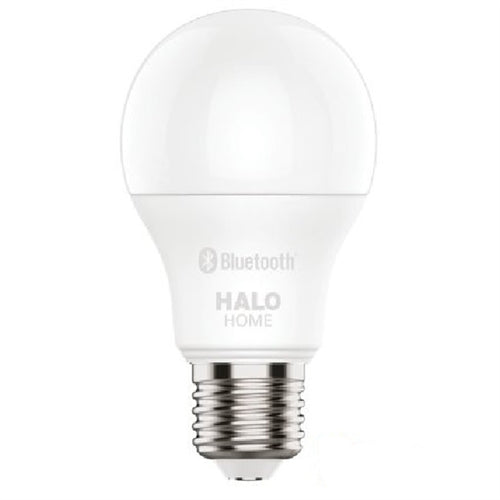 Halo Home HHA19089BLE40A-6PK A19 Lamp 800 Lumens, 90 CRI, Select 2700K-5000K, Bluetooth Mesh Control, 120V, 6 Lamps, White Base