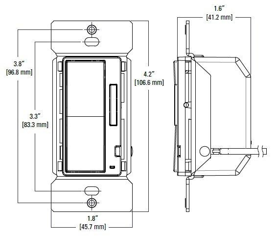 Halo Home HIWAC1BLE40ALA In-Wall Accessory Dimmer, Bluetooth Low Energy, Light Almond
