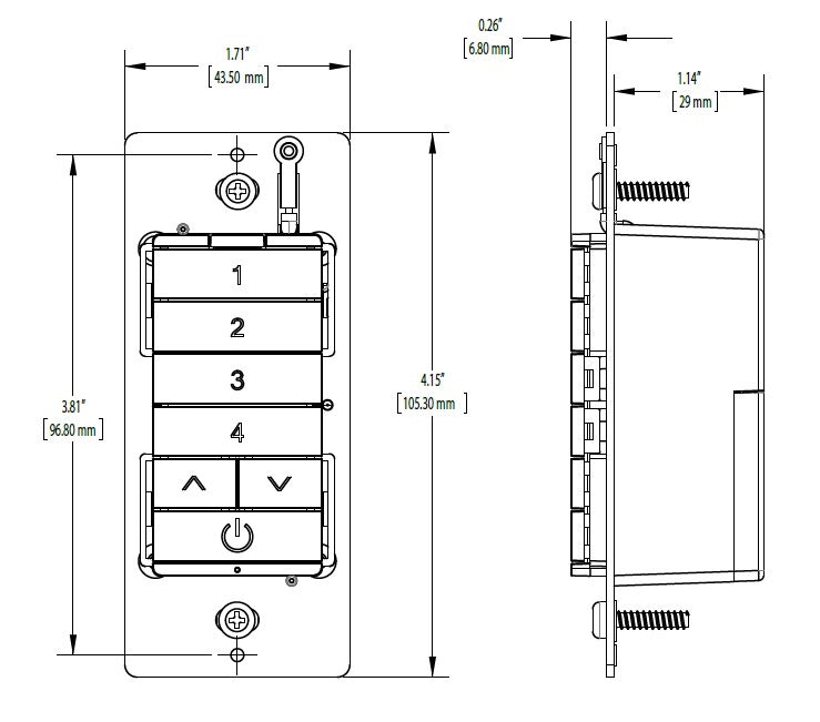 Halo Home HIWSKB1BLE40AWH Battery-Powered Multi-Room Scene Keypad, Bluetooth Low Energy, White