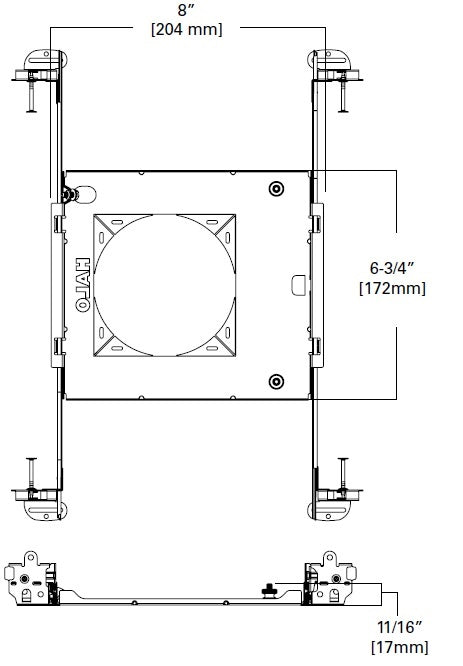 Halo Recessed HL4RSMF 4" Round and Square Mounting Frame