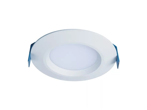 Halo Recessed HLBC4LS9FSD2WE010MWR 4" Ultra-Slim Regressed Canless Downlight, 600/900 Selectable Lumens, 90 CRI, Selectable CCT with D2W Option, 120/277V 50Hz/60Hz, 0-10V Dimmable, Matte White Flange