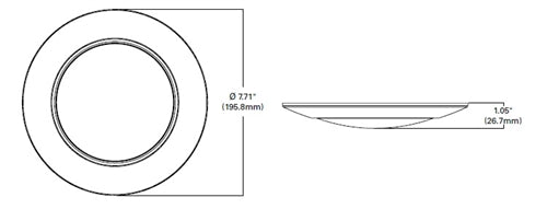Halo Recessed HLS6099301EWH-12BP 6" Dimmable LED Surface Light, 750 Lumens, 90 CRI, 3000K, 120V, Matte White, Wet Location, 12 Bulk Pack