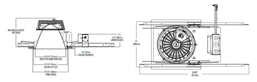 Halo Recessed Commercial HM805208278" Module, 500-2000 Lumens, 80 CRI, 2700K Color Temperature