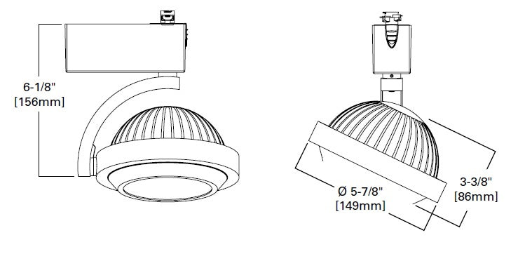 Halo Track Lighting L806HOSP8027MB High Output LED Track Fixture, Spot Distribution, 80 CRI, 2700K Color Temperature, 120V, Short Snoot, Black