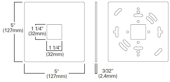 Halo Track Lighting L900MB Outlet Box Cover, Black Color