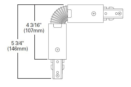 Halo Track Lighting L902P Flexible Connector, White Color