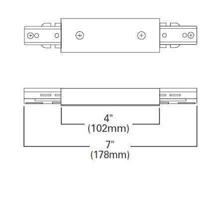 Halo Track Lighting L903MB Straight Connector, Black Color