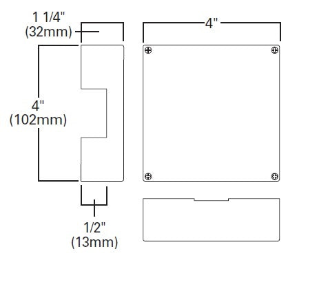 Halo Track Lighting L907P Outlet Box for Use with T-Bar Ceiling, White Color