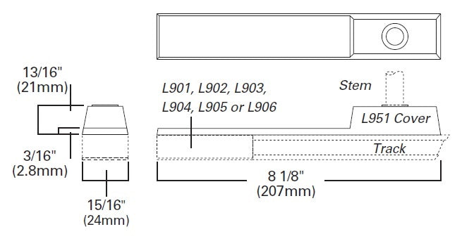 Halo Track Lighting L951P Wire Way Cover for Pendant Assembly Kit, White Color