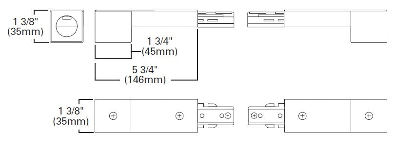 Halo Track Lighting L979P Conduit Continuation Kit, White Color