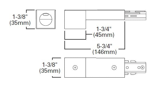 Halo Track Lighting L980P Live End Conduit Adapter, White Color