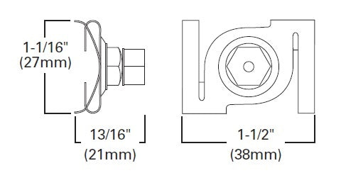 Halo Track Lighting L983P T-Bar Attachment Clip, White Color