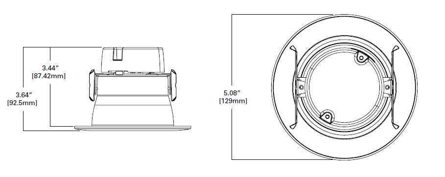 Halo Recessed LA4069401EWH 4" LED Adjustable Downlight, 600 Lumens, 90 CRI, 4000K, 120V, Phase Cut 10% Dimming, Matte White Baffle