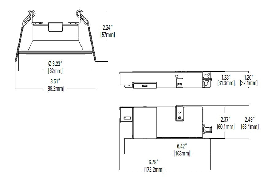Halo Recessed LCR2089FSE010MW 2" Round All-Purpose Round LED Retrofit Module, 800 Lumens, 90 CRI, Field Selectable 2700K, 3000K, 3500K, 4000K or 5000K Color Temperature, 120-277V, 0-10V Analog 100% to 5% Dimming, Matte White