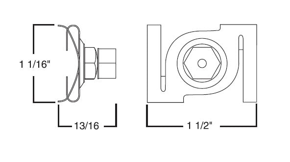 Halo Track Lighting LZR207MB T-Bar Mounting Clip, Black