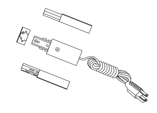 Halo Track Lighting LZR208PCord and Plug Feed, White