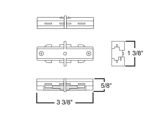 Halo Track Lighting LZR212MB Mini Joiner, Black