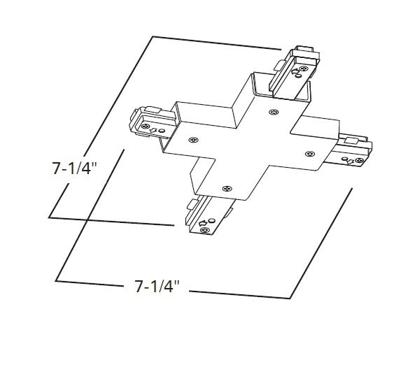 Halo Track Lighting LZR214MB X Connector, Black