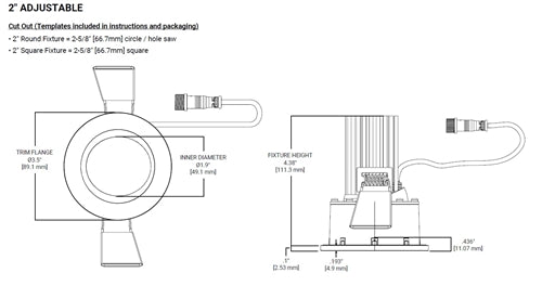 Halo Recessed ML2ALSFSE010RSL 2" Round Smooth LED Canless Downlight, Selectable 200/400/550 Lumens, 90 CRI, Selectable CCT 2700/3000/3500/4000/5000K, 5% 0-10V Dimming, UNV 120-277V 50Hz/60Hz, Silver