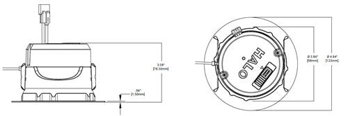 Halo Recessed ML4D10FL9FS1E 4" Retrofit LED Module, 1000 Lumens, 5CCT Selectable, 90 CRI, 40 Degree Optic, 120V, LE/TE 5% Dim